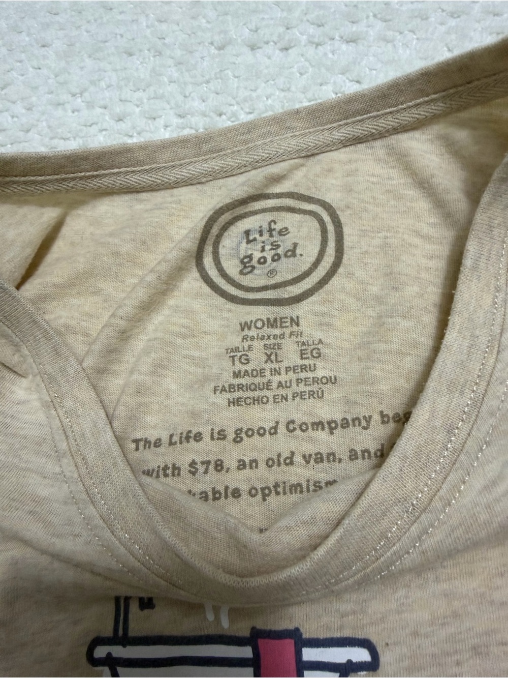 Life is Good Relaxed Fit Old Fashioned Tub Short Sleeve Shirt Women’s Size XL - Picture 3 of 7